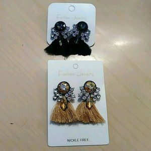 Acrylic Rhinestone Stud Earrings